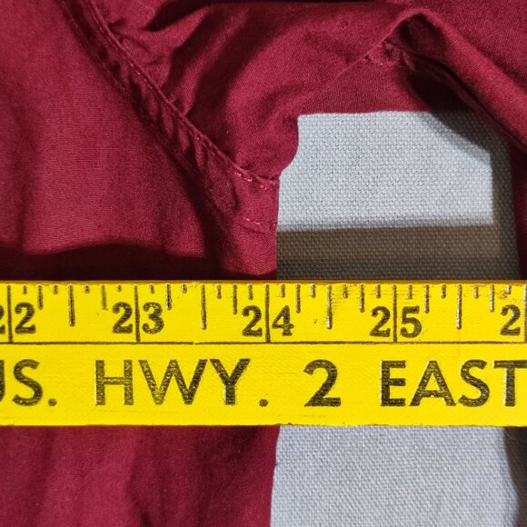 Harley-Davidson casual button down shirt men's size L maroon printed brand name - Picture 12 of 13